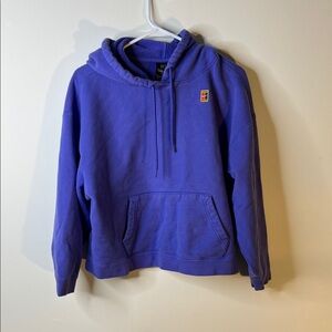 🔴 Vintage Nike Loose Fit Sweatshirt - Purple Hoodie - Size Large